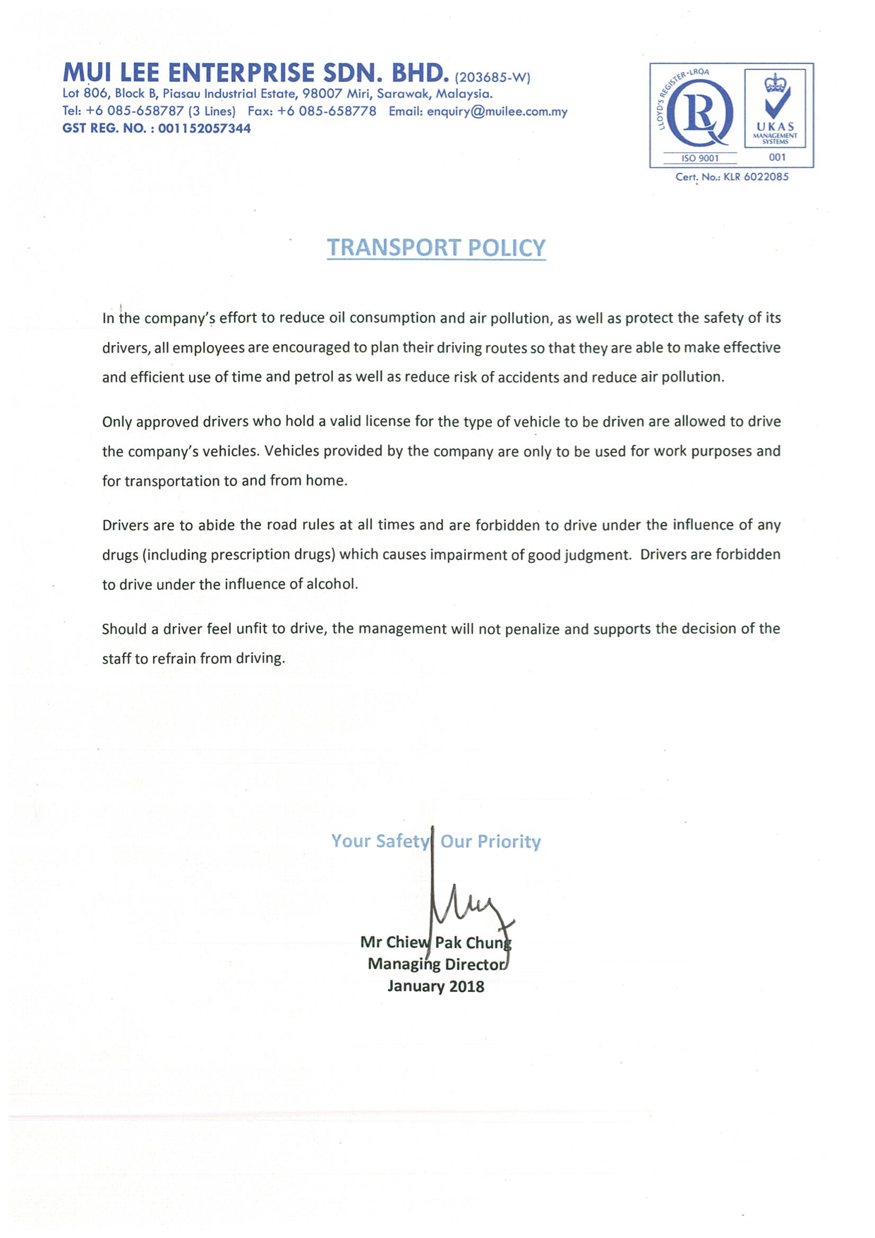 Transport Policy